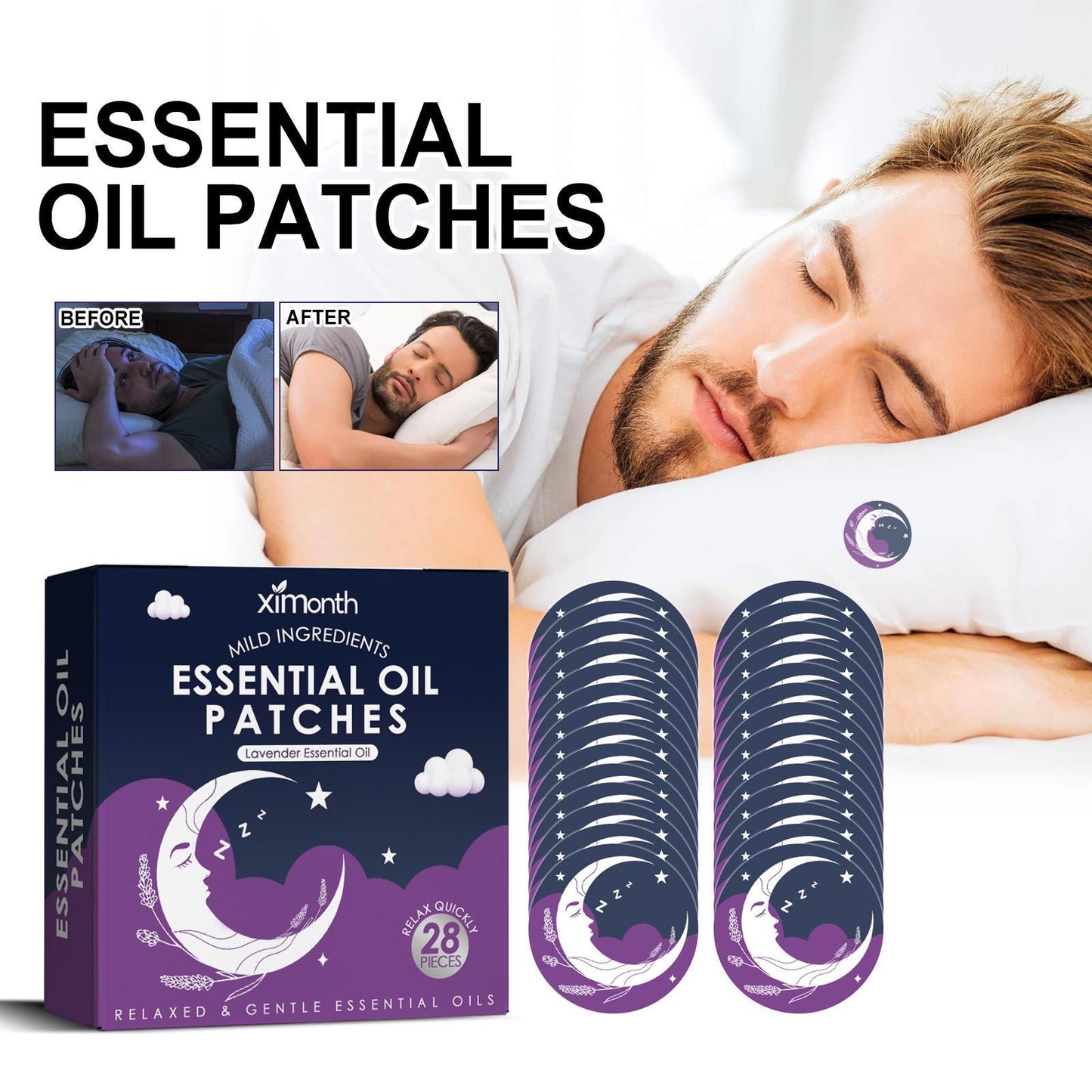 Goodnight Relaxation Patch – Essential Oil Sleep & Stress Relief Patch